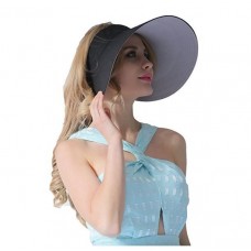 CACUSS Mujer&apos;s Summer Sun Hat Large Brim Visor Adjustable Velcro Packable UPF 50  eb-83035578